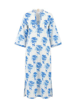 Blue Opal Long Sleeve Caftan Zebra