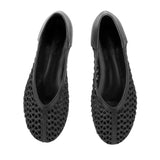 Ballerinas Ancient Greek Sandals Aeropi Raffia Ballerinas Black Apoella