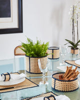 Baskets Alexandra Koumba Wicker Tall Basket MIDNIGHT BLUE / L Apoella