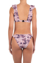 Bikini Emmanuela Swimwear Joanna V Neck Ruffled Bikini Pink Floral Apoella