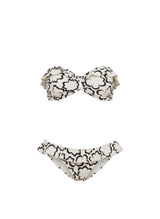 Bikini Emmanuela Swimwear Rene Bandeau Bikini White/Black Floral Apoella