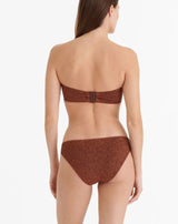 Bikini Eres Flamboyant Etincelant Bandeau U Classic Bikini Cuivre Lurex Apoella