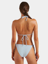 Bikini Hunza G Gina Beaded Triangle Bikini Metallic Ice Blue O/S / Ice Blue Apoella