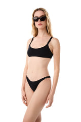 Bikini Kiohne Iris/Nora Braided Trim Bikini Black Apoella