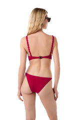 Bikini Kiohne Iris/Nora Braided Trim Bikini Wild Magenta Apoella