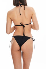 Bikini Kiohne Ocean/Zoe Triangle Embroidered Bikini Black Apoella