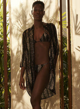 Bikini Lenny Niemeyer Triangle Gold Detail Bikini Black Apoella