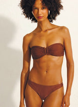 Bikini Lenny Niemeyer V Bandeau Mid Rise Bikini Cappucino Apoella