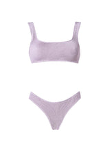 Bikini Stefania Frangista August Athletic Bikini Seersucker Metallic Lilac Apoella