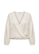 Blouses APLA Alpha VI Shiny Croise Top Ecru Apoella