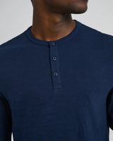 Blouses Onia Washed Slub Henley Long Sleeve T-shirt Deep Navy Apoella