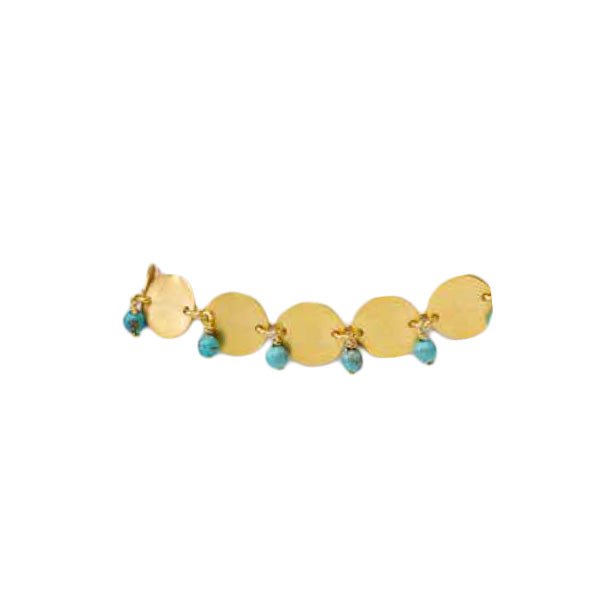 Bracelets Antonia Karra Sophia Coin Bracelet Gold Plated Turquoise O/S / Gold Apoella