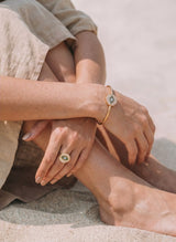 Bracelets ASTRA Round Eye Bracelet Gold-White-Green-Sky O/S Apoella