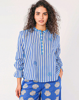 Broom Long Sleeve Top Stripes/Flowers