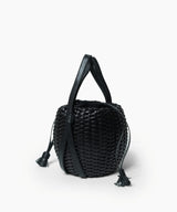 Bucket Bags Callista Crafts Woven Lea Bag Leather Black O/S Apoella