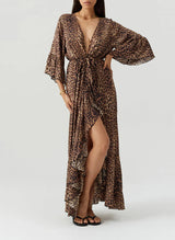 Caftans Melissa Odabash Manon Open Front Caftan Cheetah Apoella