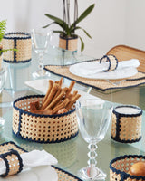 Candles Alexandra Koumba Wicker Candle MIDNIGHT BLUE / M Apoella