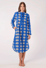Cedar Long Sleeve Caftan Blue Shells