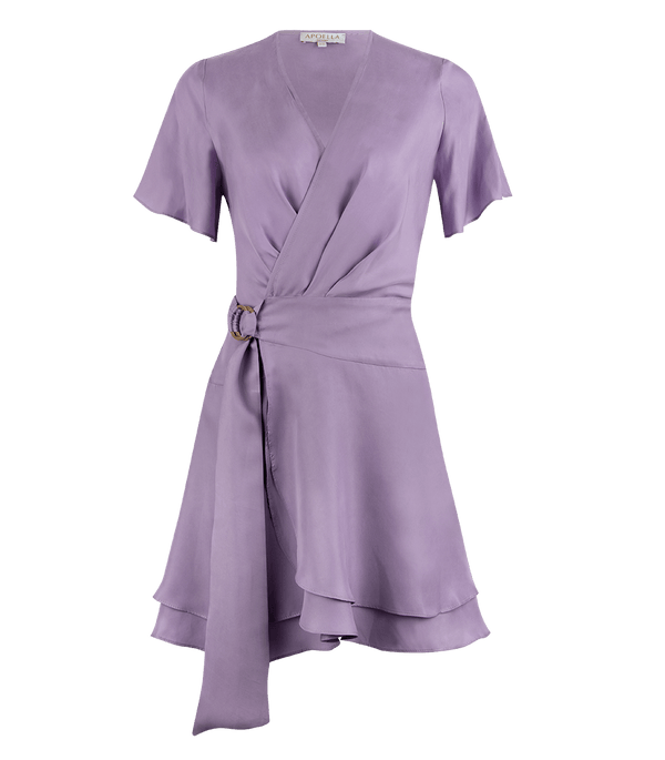Dresses Apoella Amanda Short Wrap Dress Lavender Lavender / S/M Apoella