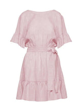 Dresses Apoella Amaryllis Linen Ruffle Mini Dress Pink Apoella