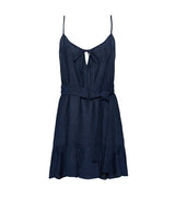 Dresses Apoella Ariadne Linen Strap Mini Frill Dress Denim Apoella