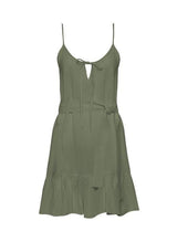 Dresses Apoella Ariadne Linen Strap Mini Frill Dress Khaki Apoella