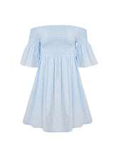 Dresses Apoella Arianna Smocked Bell Sleeve Mini Dress Sky Apoella