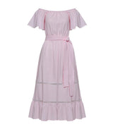 Dresses Apoella Christianna Off Shoulder Long Dress Pink Apoella