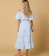 Dresses Apoella Christianna Off Shoulder Long Dress Sky Apoella