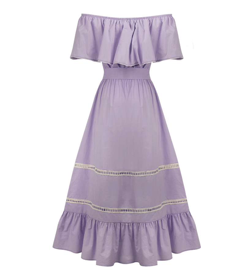 Dresses Apoella Chrysanthi Poplin Off Shoulder Long Dress Apoella
