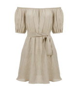 Dresses Apoella Leto Linen Puff Sleeve Short Dress S/M / Beige Apoella