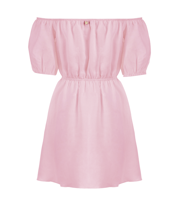 Dresses Apoella Leto Linen Puff Sleeve Short Dress Apoella