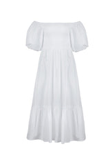 Dresses Apoella Ophelia Smocked Maxi Puff Sleeve Dress White Apoella