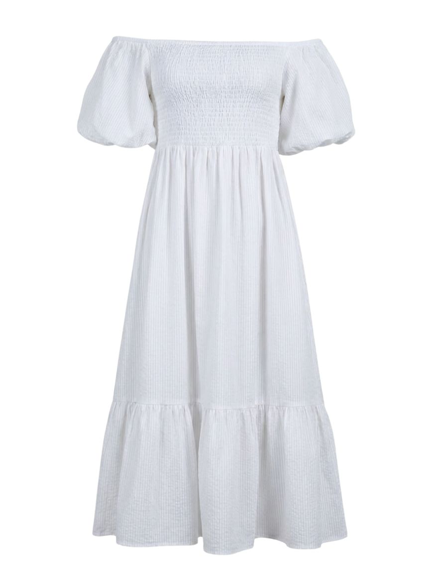 tulip midi dress Elle Satin Ruched Tulip Midi Dress – honey