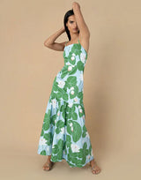 Dresses Borgo De Nor Cordiela Strap Maxi Dress Waterlily Green 10UK / Green Apoella