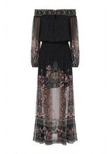 Dresses Camilla With Love Restless Nights Off Shoulder Shirred Short Dress M / Black Floral Apoella