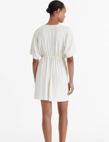 Dresses Eres Naia V Neck Short Sleeves Short Dress Sable Fin M / Sable Fin Apoella