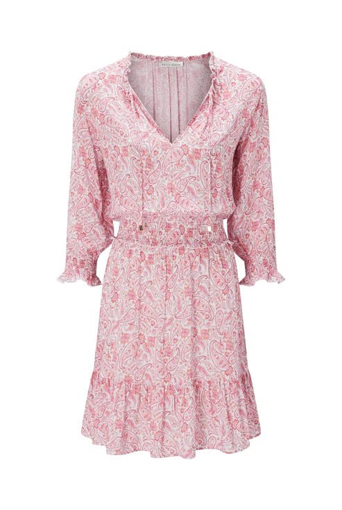 Muskmelon Raglan Sleeve Mini Dress Paisley Orange – APOELLA
