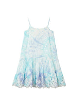 Dresses Juliet Dunn Spiral Tie Dye Strappy Mini Dress Mirrors Turquoise Apoella