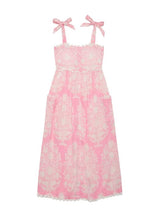 Dresses Juliet Dunn Tie Shoulder Midi Dress In Palladio Print Lipstick Apoella