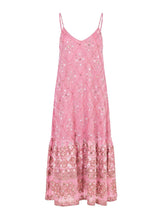 Dresses Juliet Dunn V-Neck Midi Dress In Mosaic Print With Mirror Embroidery Candy 1 / Pink Apoella