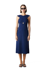Dresses Kiohne Coral Cross Body Dress Night Blue Apoella