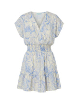 Dresses Marie Raxevsky Cotton Short Wrap Dress Dress Thalassa Blue Apoella
