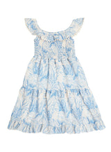 Dresses Marie Raxevsky Shirred Dress Thalassa Blue Apoella