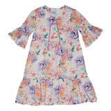 Dresses Marie Raxevsky Short Sleeve Ruffles Tunic Dress Romantic Apoella