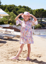 Dresses Marie Raxevsky Short Sleeve Ruffles Tunic Dress Romantic Apoella