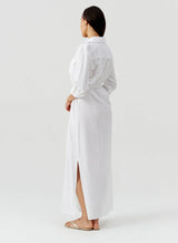 Dresses Melissa Odabash Darcy Buttoned Long Dress White Apoella
