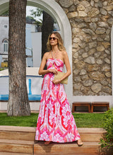 Dresses Melissa Odabash Faye Halter Long Dress Ornate Apoella