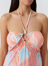 Dresses Melissa Odabash Harriet Halter Knit Long Dress Cosmic Apoella