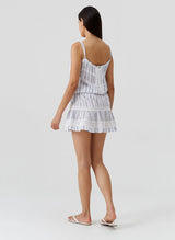 Dresses Melissa Odabash Kelly Drawstring Short Dress Stripe Apoella